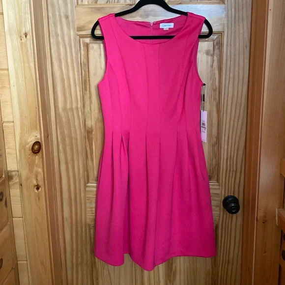 NWT - Pink Calvin Klein Dress - size 12 - Picture 1 of 8